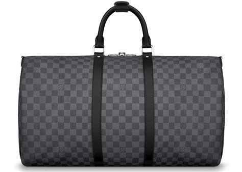 louis vuitton keepall bandouliere damier graphite 55 black graphite